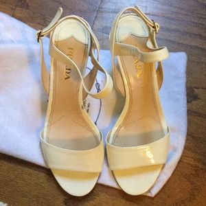 Prada White Patent Leather Shoes